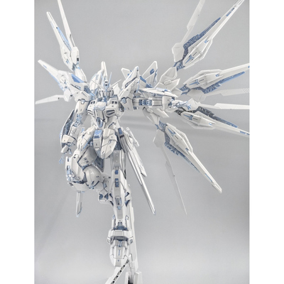 代工长龙五金 国产MGEX 强袭自由暮光白 高达改色拼装可动模型