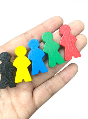 30*15*8mm人形木棋米宝Meeple桌游Token标记大富翁卡卡颂DIY补件