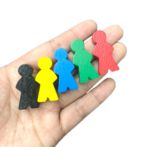 30*15*8mm人形木棋米宝Meeple桌游Token标记大富翁卡卡颂DIY补件