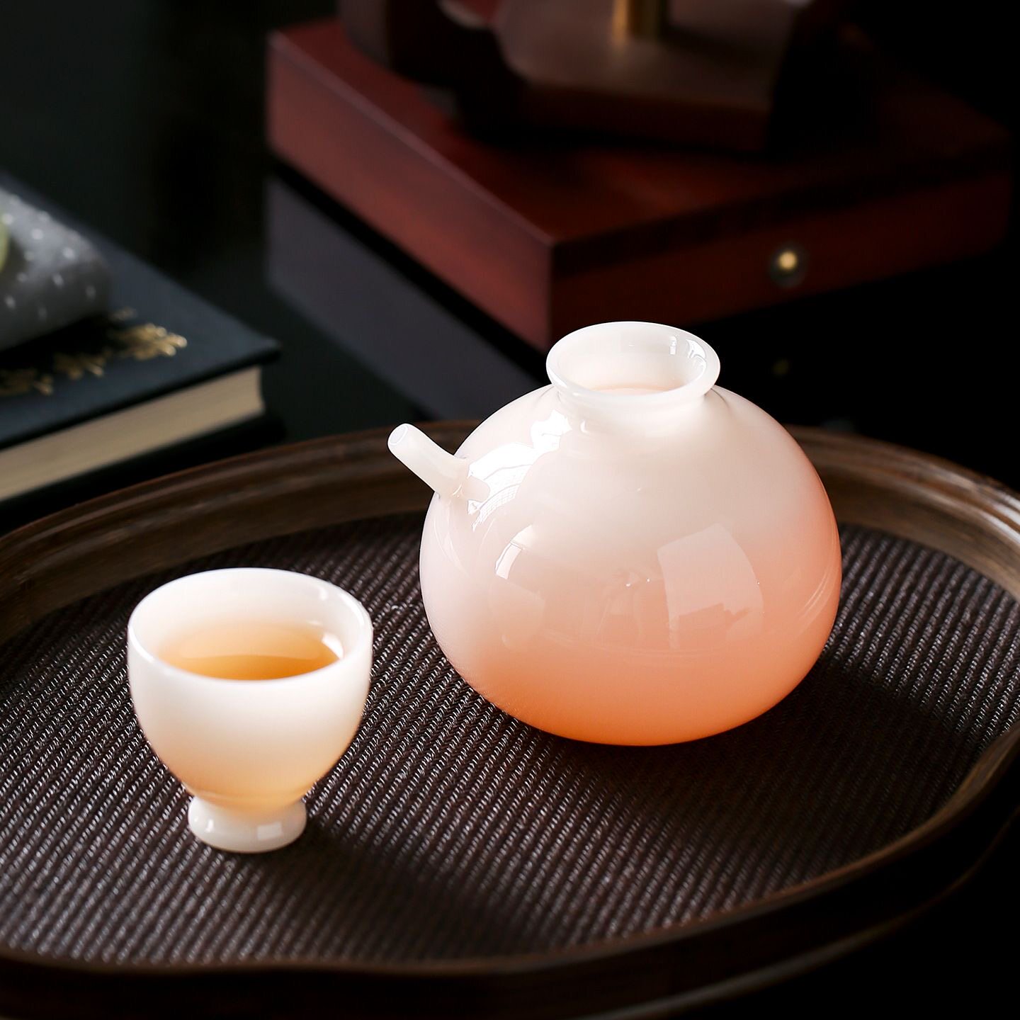 高档璞玉瓷分酒壶白酒杯家用陶瓷分酒器一壶一杯送爸爸领导生日礼