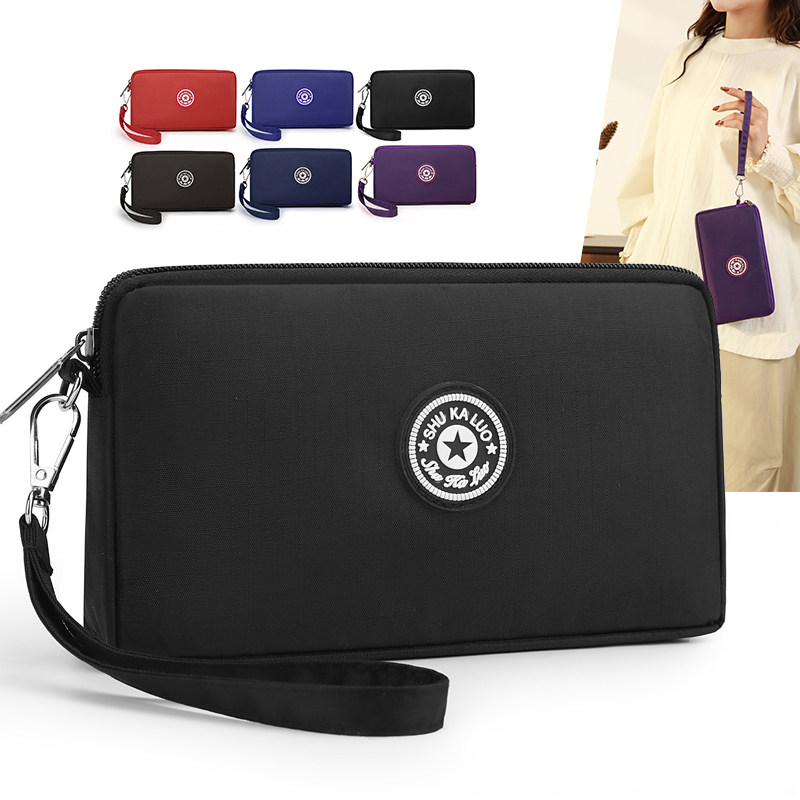 新款女士零钱包大容量手机包轻便手腕包单层拉链迷你小包长款钱包