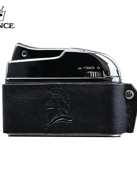 新品日本王子PRINCE正品气体打火机小巧炫酷黑色真皮个性送男朋友