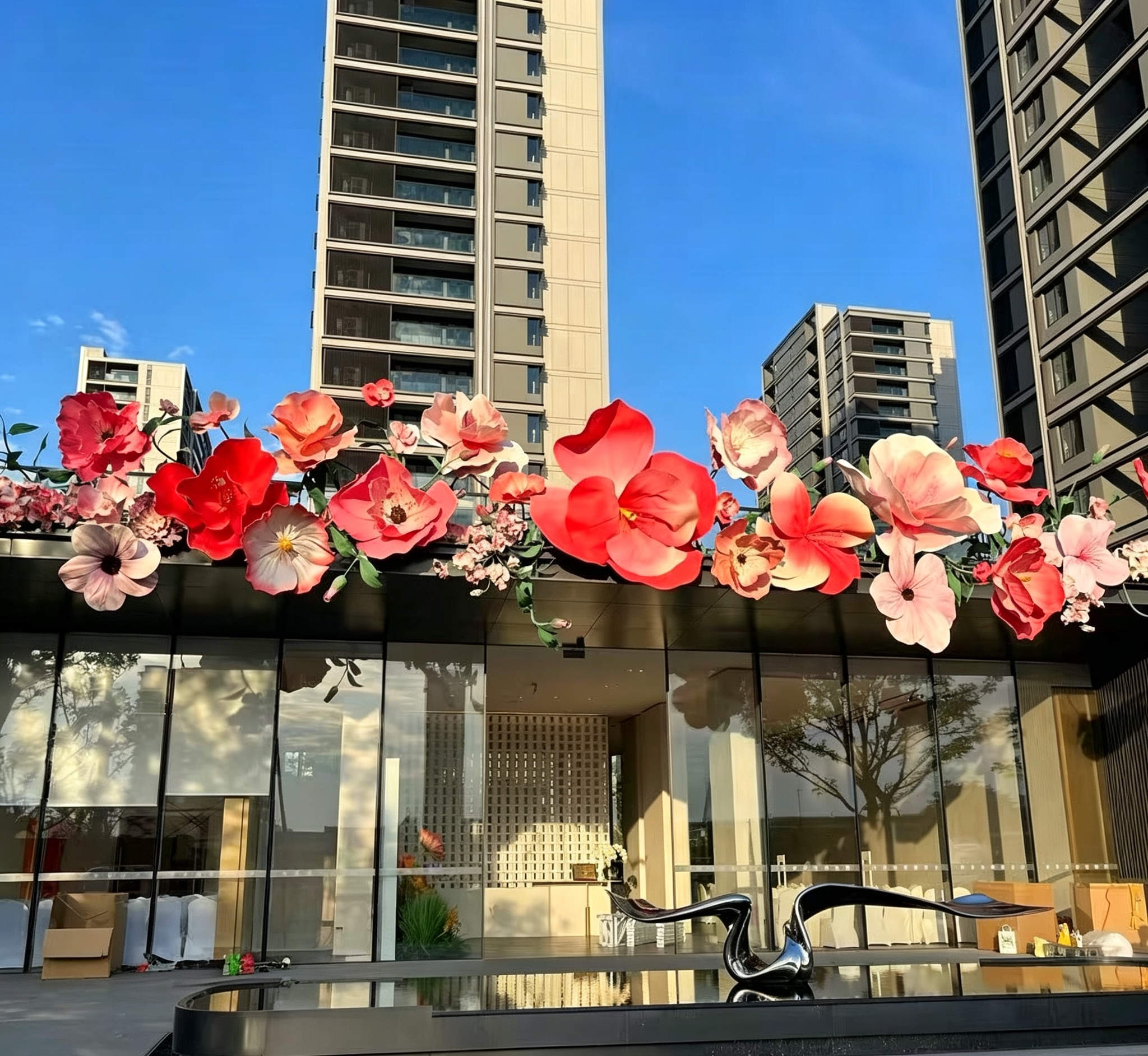 巨型花海商场美陈装置网红打卡拍照道具巨型花海商场美陈装置图片