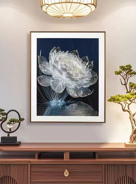 光影睡莲手工铜板铜雕装饰画