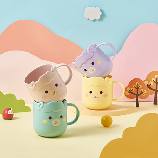儿童漱口杯女孩男孩高颜值卡通可爱风女童女宝小公主刷牙杯子牙缸