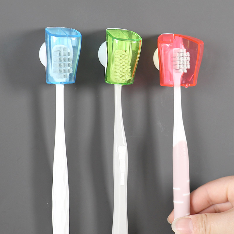 浴室牙刷架免打孔吸盘式支架牙具置物架壁挂洗漱台牙刷收纳夹简约