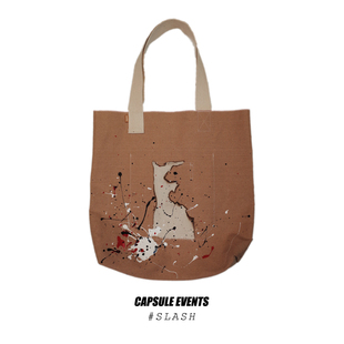 CAPSULE 进口赤耳牛仔包原创设计国风泼墨帆布袋 EVENTS胶囊事件