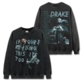 Washed Black Crew Neck Sweatshirt