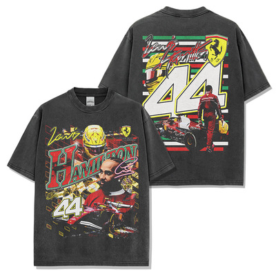 刘易斯·汉密尔顿F1赛车美式短袖