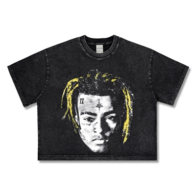 XXXTentacion嘻哈BoxyFit短宽T恤