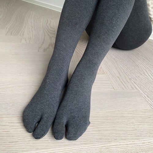 分趾袜灰色打底裤秋冬加绒连裤袜