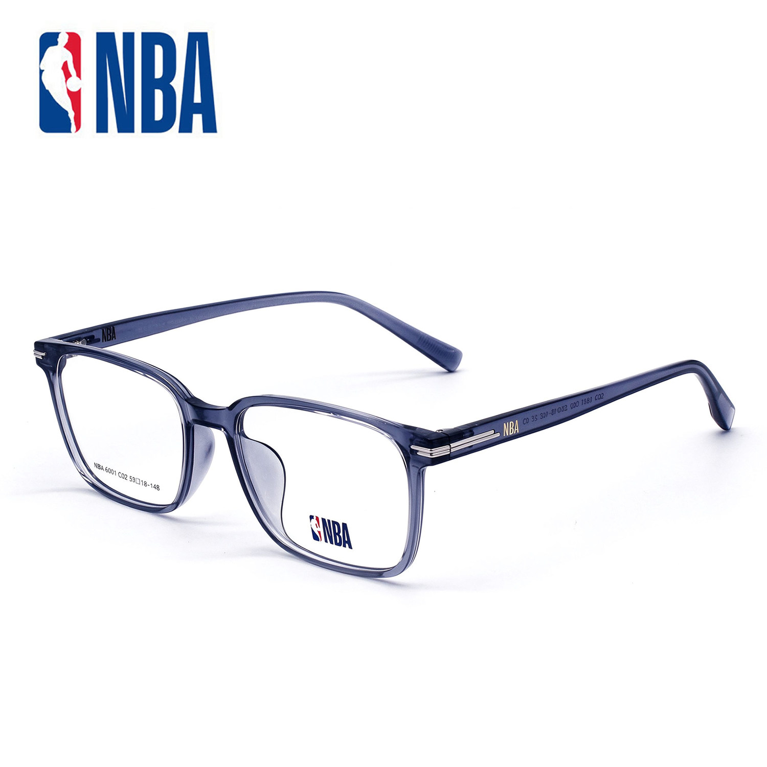 NBA6001 正品方框眼镜架男女士同款轻韧透明可配近视镜框多色可选