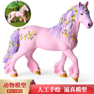 跨境仿真动物模型骑士马场骏马人偶场景套装认知摆件农场牧场装饰