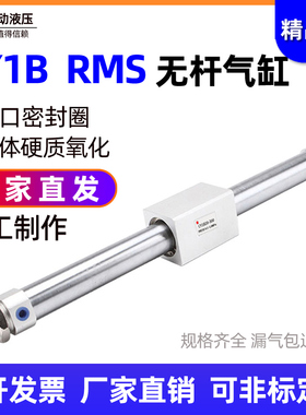 气动滑台RMS带导轨磁耦式无杆气缸CY1B32*50-100/200/300/400*500