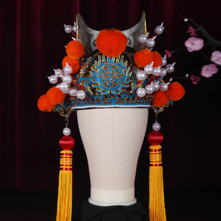 京剧豫戏曲盔头宦官头饰 大老公公帽子 陈琳帽小太监舞台演出用品