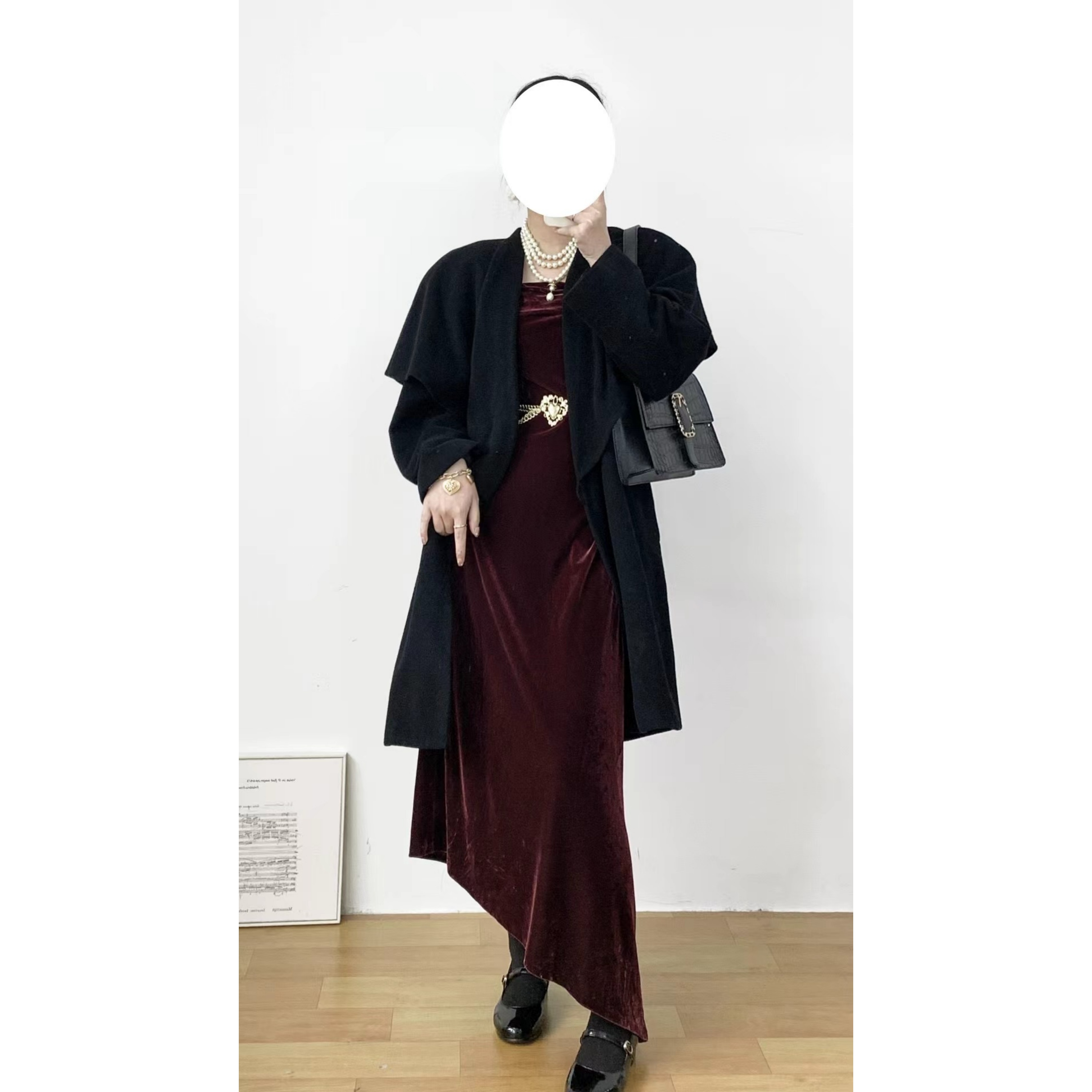 vintage古着昭和复古羊毛大衣女