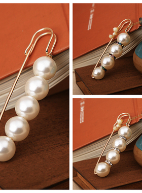 韩国甜美珍珠胸针胸花别针镶钻珍珠丝巾扣围巾毛衣大衣披肩扣配饰
