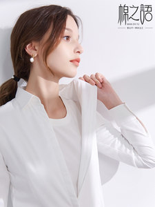 保暖白衬衫女职业装长袖秋冬季商务寸衣正装加厚工作服加绒衬衣