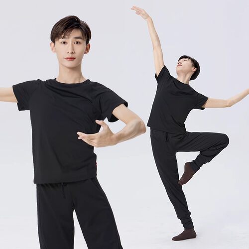 成人现代舞练功服男款形体服