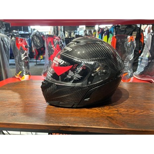 马鲁申Marushin 碳纤维揭面 截面盔摩托头盔机车全盔