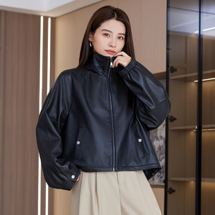 今年流行特惠海宁真皮皮衣女短款 头层绵羊皮宽松立 2025秋冬新款