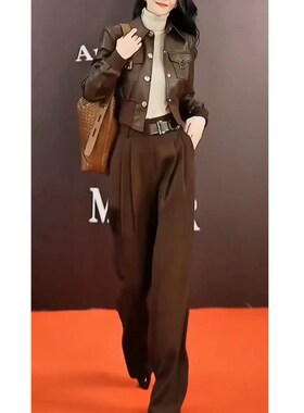 今年流行特惠23738大爱美依缘2025秋冬新款时尚帅气皮衣外套高腰