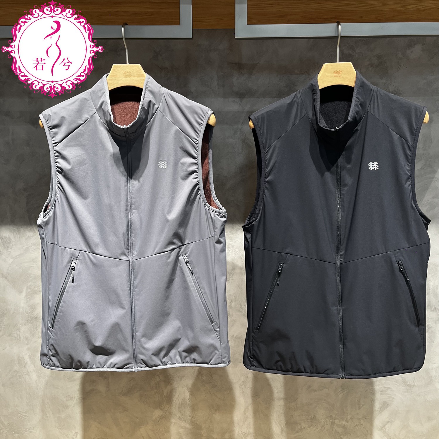 KOLON SPORT可隆2025秋冬男士休闲运动两面穿抓绒马甲LHVT5WN081