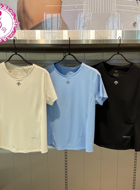 DESCENTE迪桑特2025夏季女士跑步圆领短袖针织T恤D5232RTS02