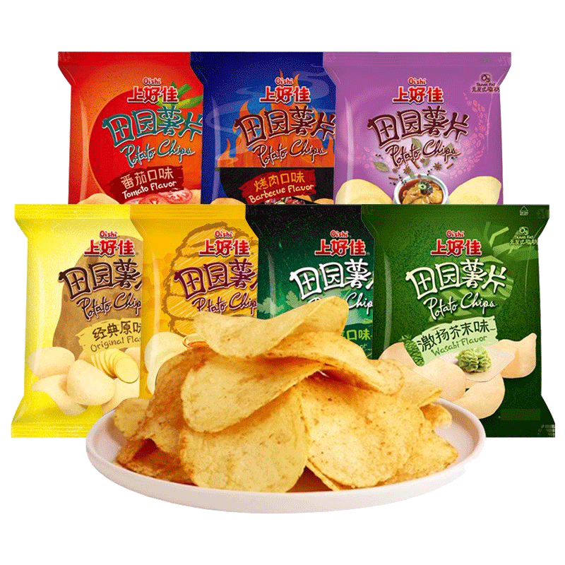上好佳田园薯片多口味组合