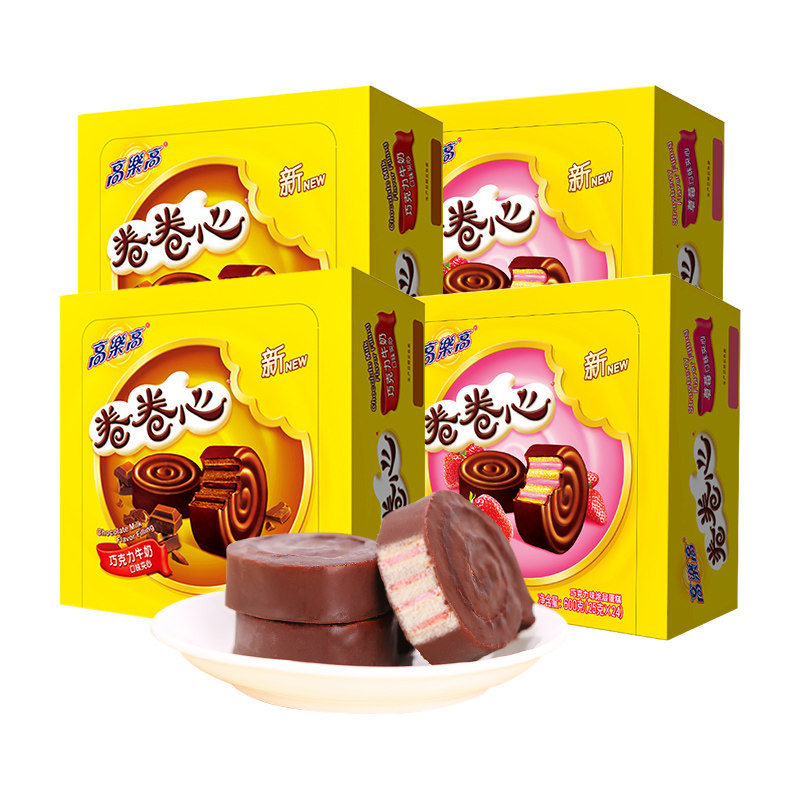 高乐高巧克力味卷卷心600g草莓味早餐西式糕点蛋糕点心办公室零食高性价比高么？