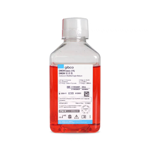 C11995500BT gibco DMEM高糖培养基 含丙酮酸钠 500ml 原装现货