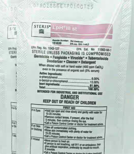 Steris美国思泰瑞LpH III无菌酸酚消毒剂三代1S1829 低pH广谱抗菌