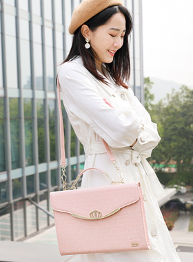 手提单肩斜挎笔记本电脑内胆包适用苹果pro13.3寸保护套13.614/15.6英寸轻薄女高级感文件袋时尚通勤公文包