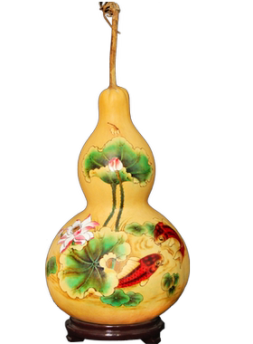 天然烙画彩绘雕刻手工大豪葫芦