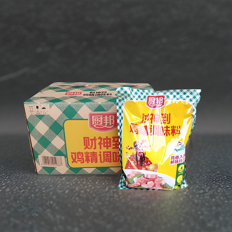 厨邦财神鸡精正品味精增鲜味火锅烧菜麻辣烫厨帮鸡粉900gX10袋/箱