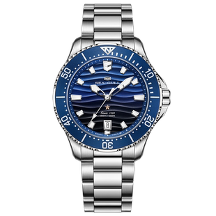 海鸥表海洋系列新款男士潜水手表钢带运动手表1218