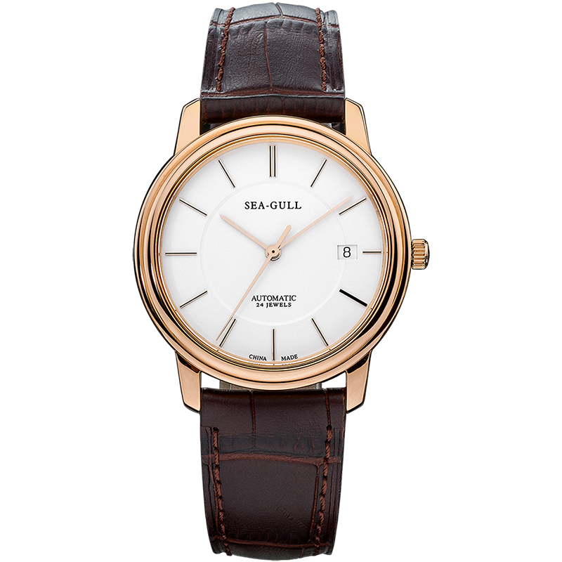 海鸥男士超薄单历自动机械表
