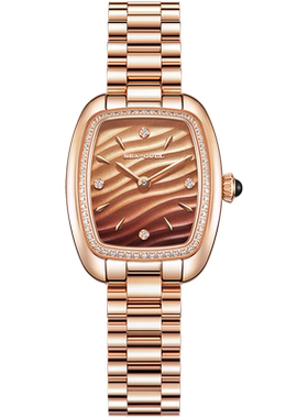 海鸥表时间有她小摩卡手表复古小方表优雅钢带机械女士腕表1081L