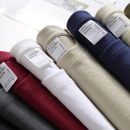 400g重磅纯棉短袖t恤男纯色半袖