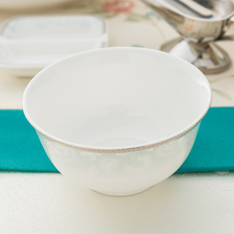 隆达骨瓷碗家用2023年新款碗个人专用老式碗不烫手蓝云锦干饭人碗