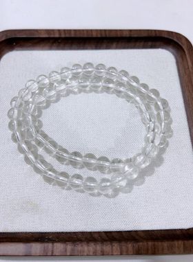 仿白水晶手链净体通透mm珠子串珠
