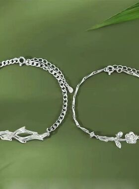 桔梗花情侣手链男女一对韩版百搭