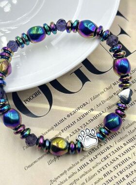 热销彩色石链条新款手链