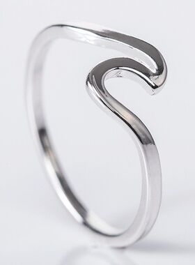 大波浪戒指激光切割指环跨境首