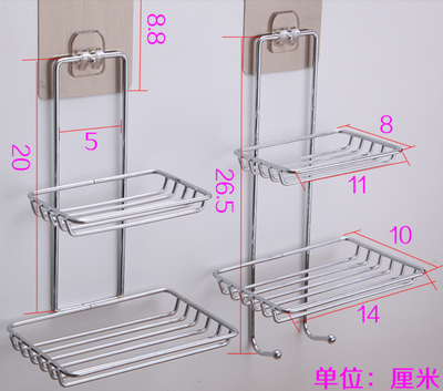 卫生间双层肥皂盒创意吸盘壁挂沥水香皂盒免打钉架盒置物皂托