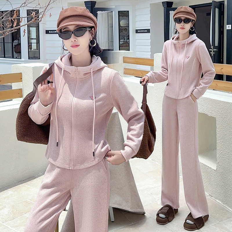 专柜899高级感连帽卫衣套装女春季时尚减龄两件套加绒显瘦运动服,女装/女士精品,时尚套装,淘宝优惠券,粉丝福利购,淘宝优惠卷