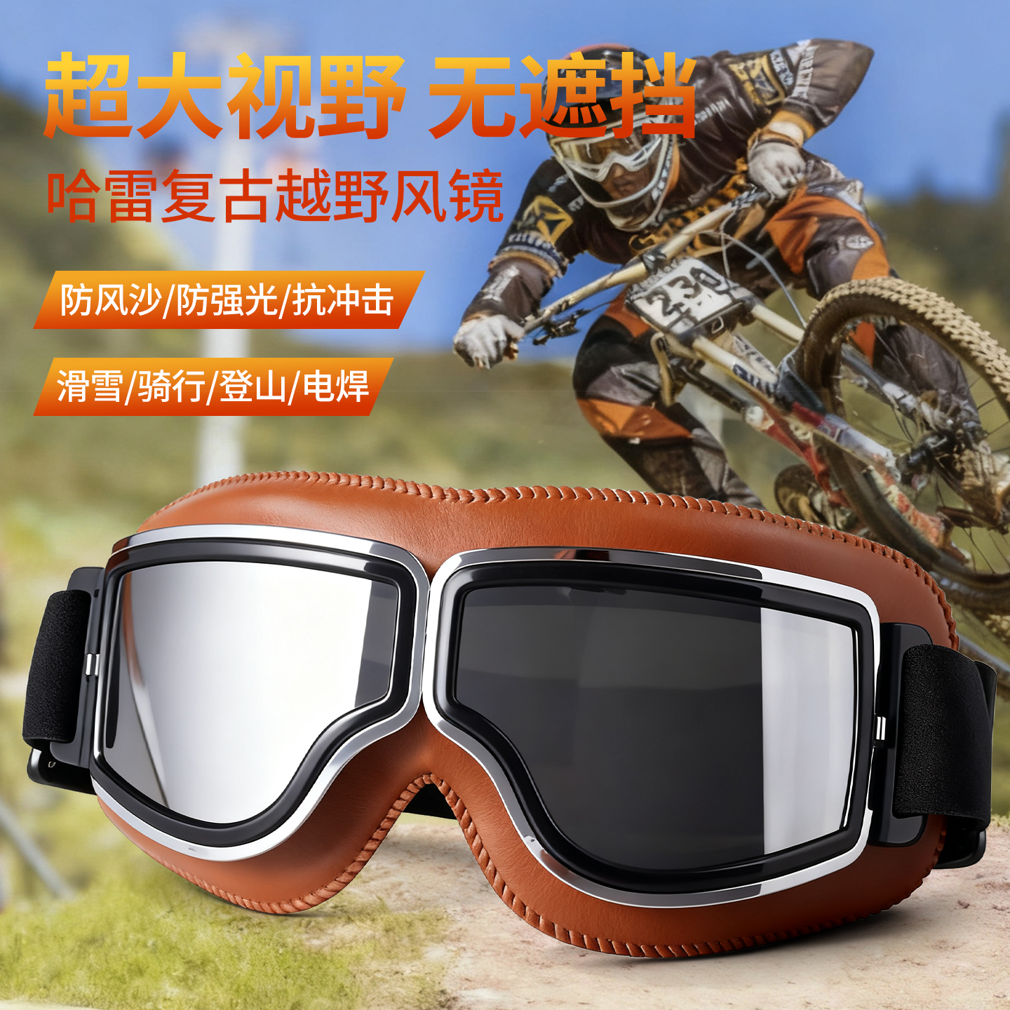 哈雷摩托车骑行镜眼镜护目镜