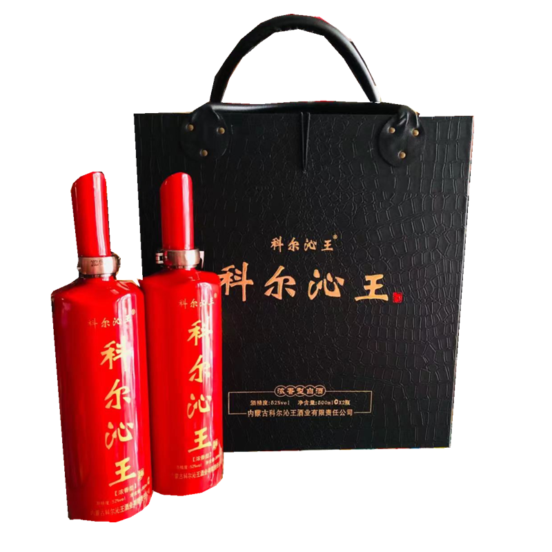 包邮内蒙特产科尔沁王归流河纯粮新品浓香型国产固态法礼盒白酒