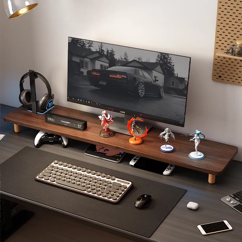 电脑桌台式显示器增高架底座托架办公桌隔板置物架收纳架支撑架子