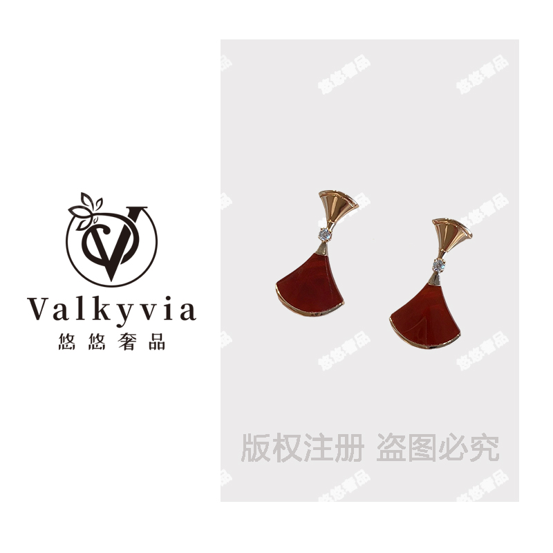 小众小裙子扇形耳环 12073